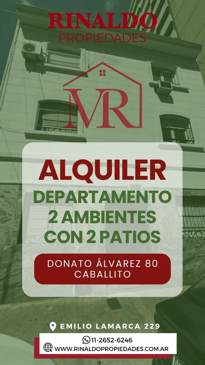 Two-room apartment with 2 patios in Flores