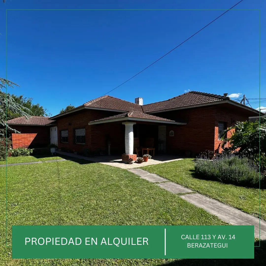 Casa En Alquiler En Berazategui Oeste