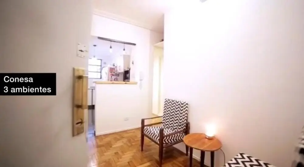 Apartamento de três ambientes mobiliado em Belgrano