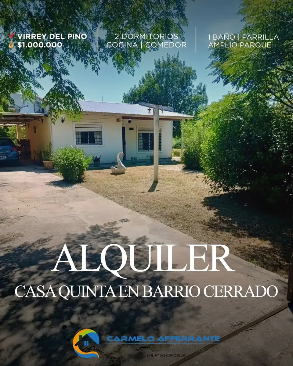 Коттедж с 2 спальнями в аренду в Virrey del Pino, La Matanza