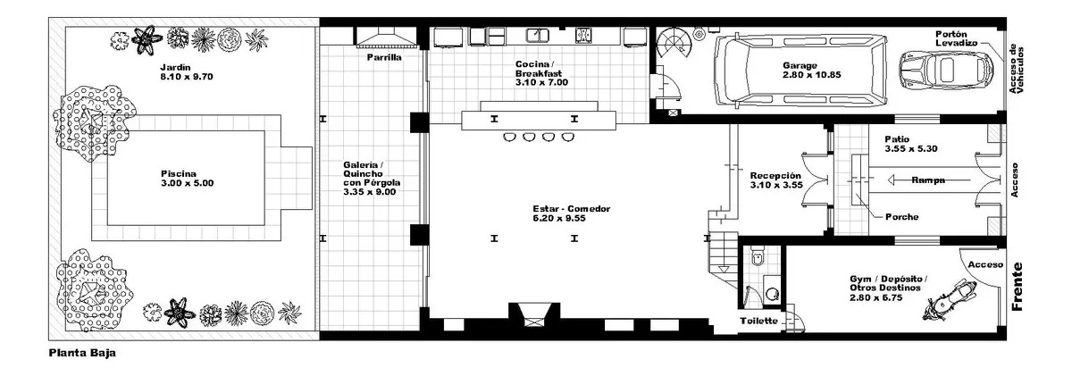 Четырёхкомнатный дом с бассейном и парковкой в Núñez