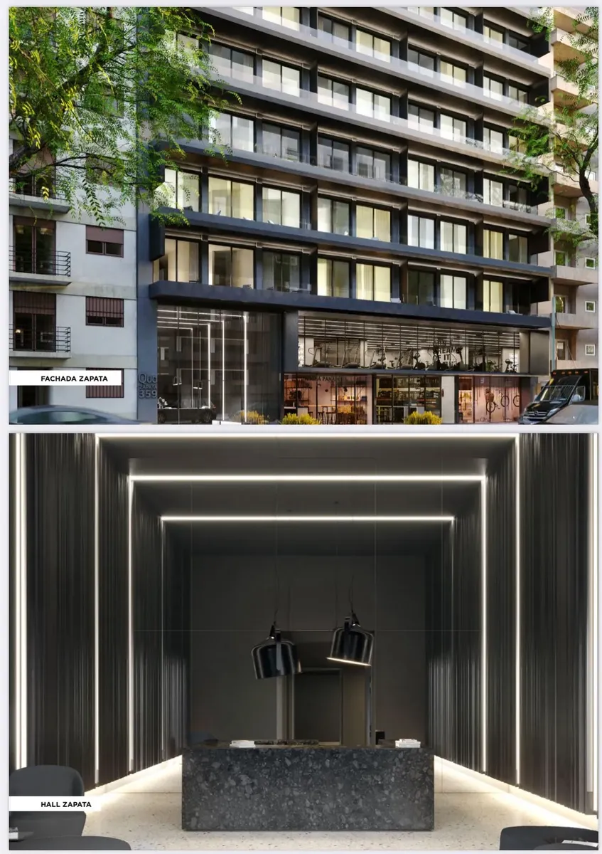 Apartamento de dois ambientes com vaga de garagem em Palermo