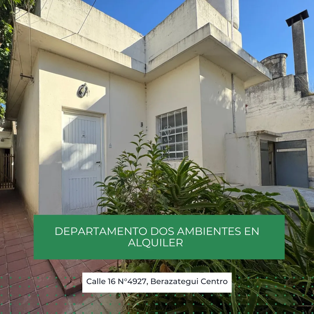 Departamento Dos Ambientes En Alquiler - Berazategui Centro