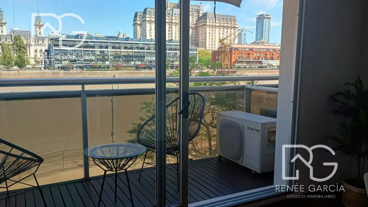 Временная двухспальная квартира в Puerto Madero, Dique 3, с двумя балконами