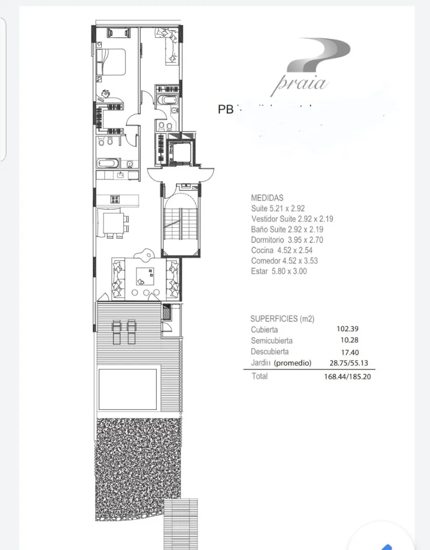 Two-bedroom ground-floor apartment in Tigre