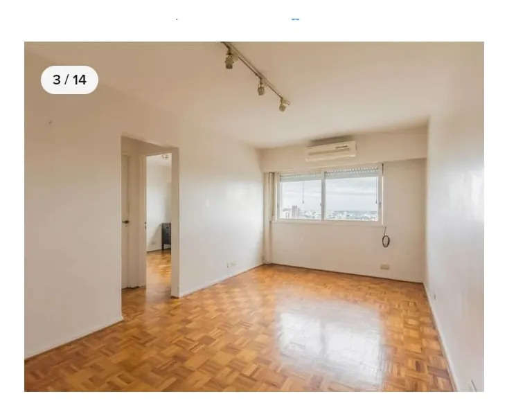 Apartamento de 1 quarto com vista aberta no 21º andar em Colegiales