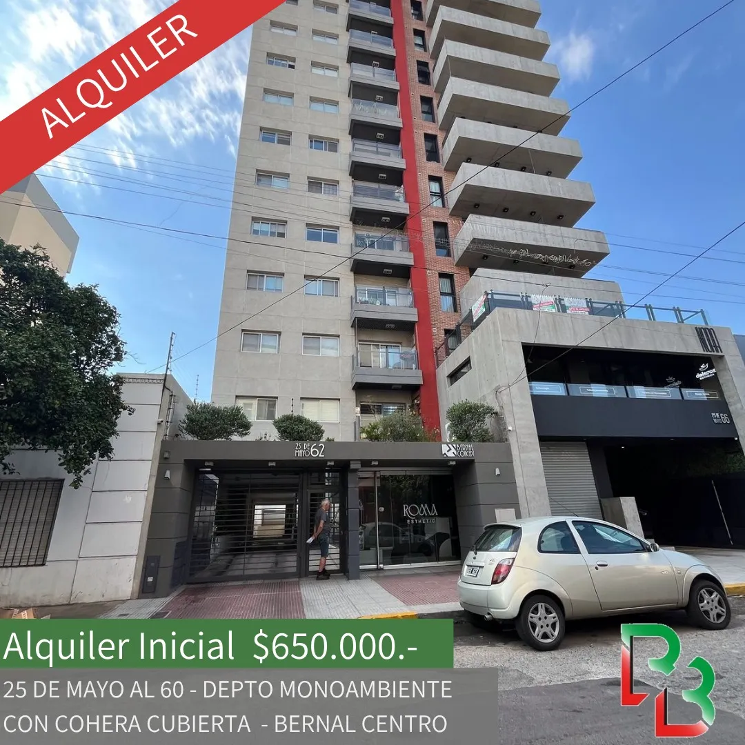 Studio apartment in Bernal Centro with covered parking