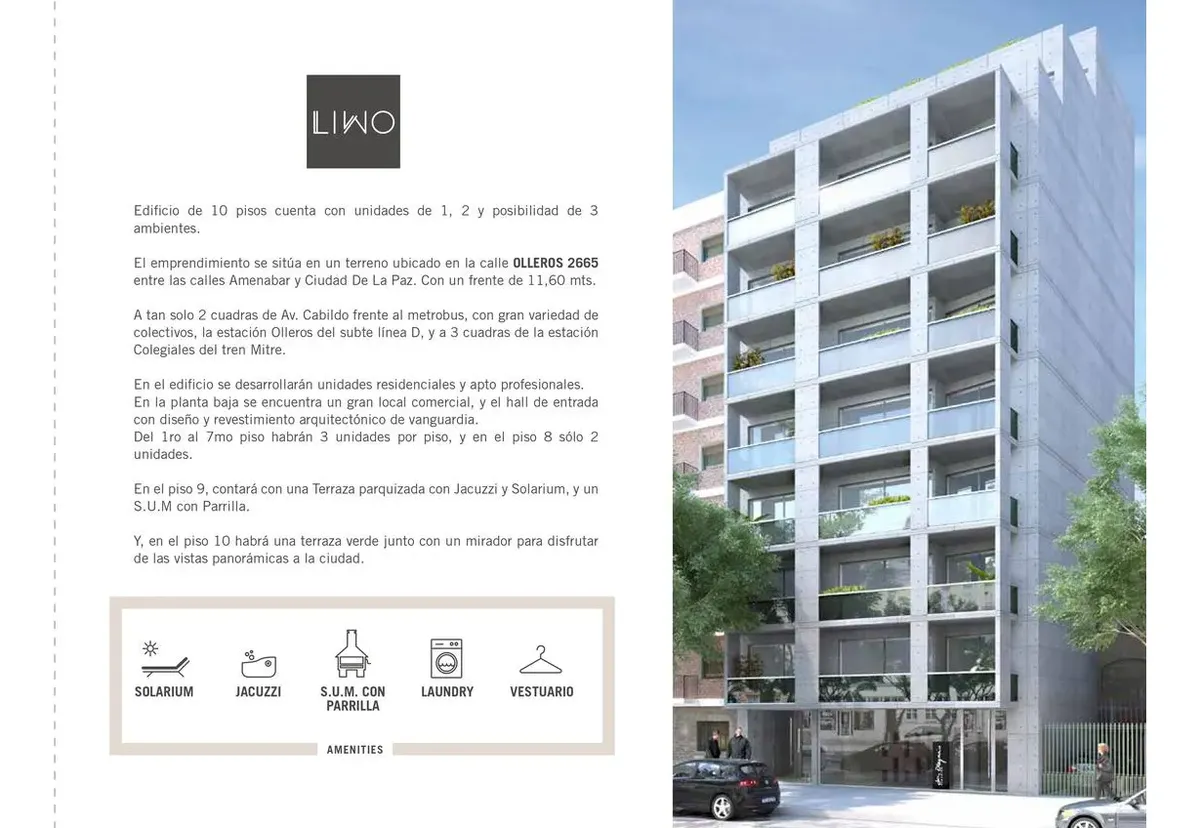 Alquiler - Departamento / Oficina - 1 Y 2 Ambientes - Apto Profesional - Belgrano - Amenitties