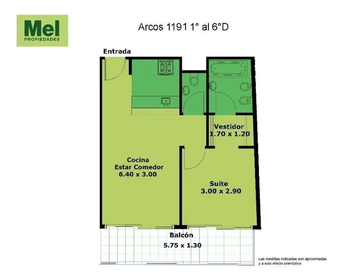 2 Ambientes| Con Suite, Toilette Y Balcón| Alquiler Belgrano
