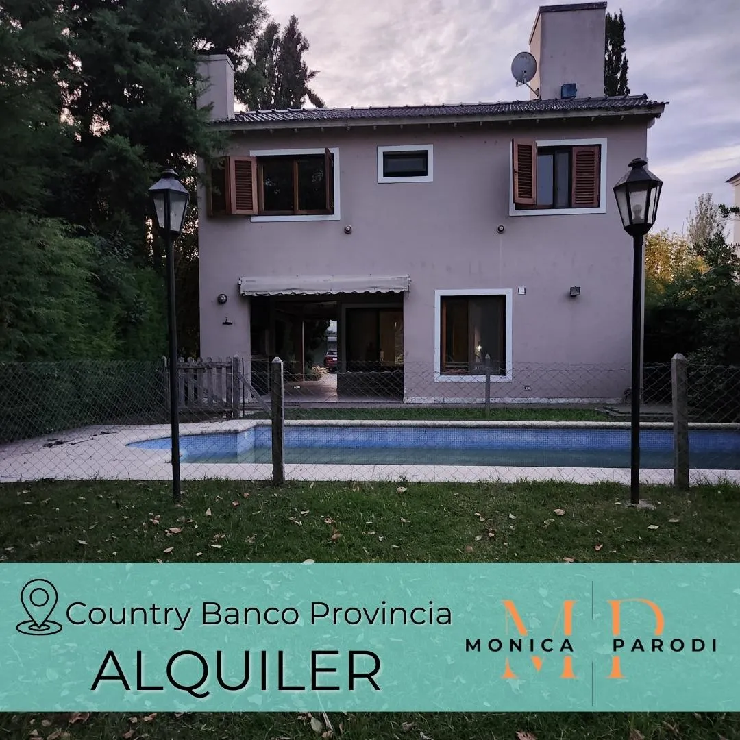 Casa En Alquiler En Country Banco Provincia