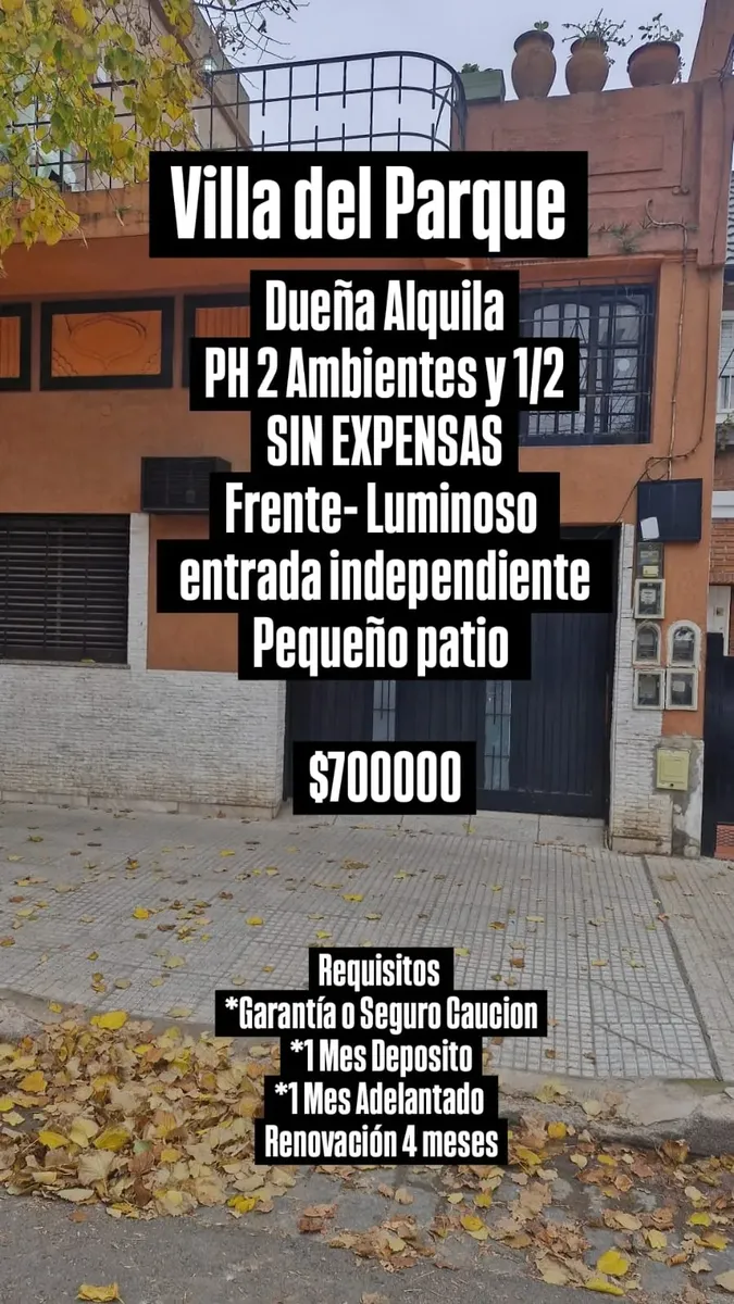 Ph 2 Amb+1/2 Fte S/exp + Entrada Independiente