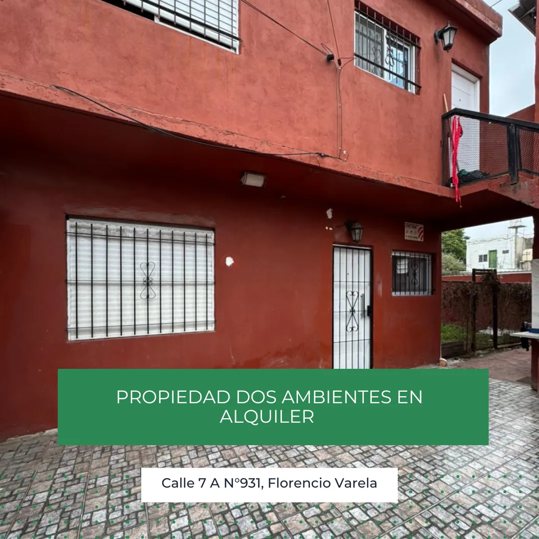 Departamento Dos Ambientes En Alquiler - Florencio Varela