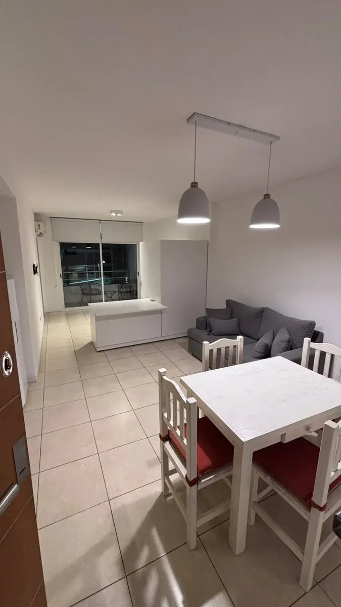 Studio with balcony and semi-furnished