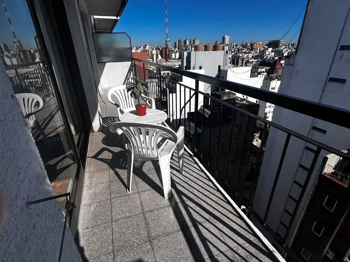 Piso 15, balcón y loza radiante