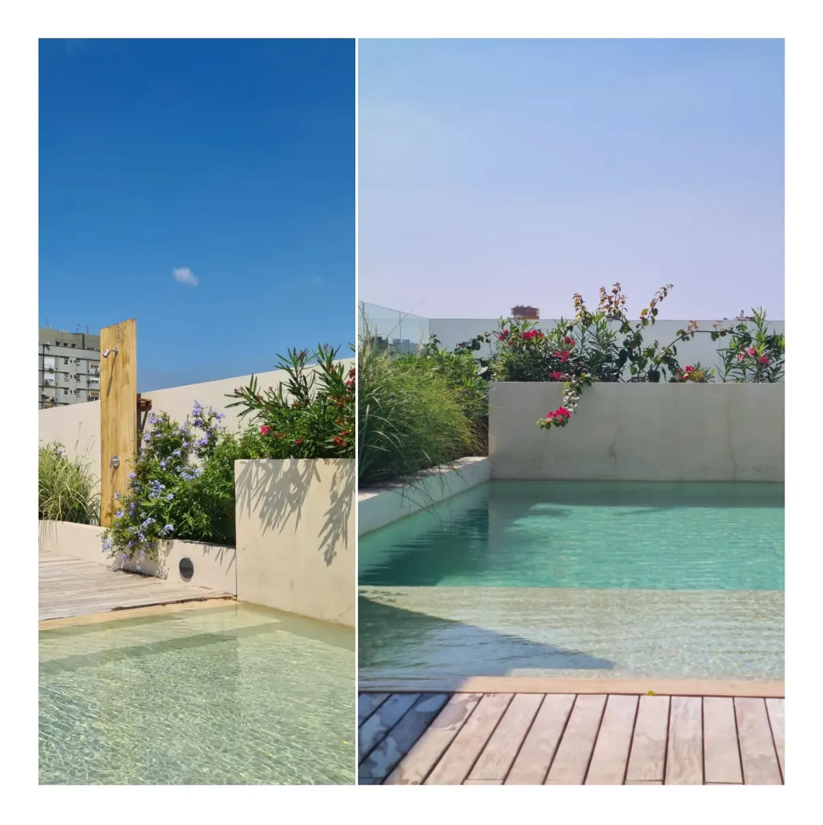Studio with balcony and pool