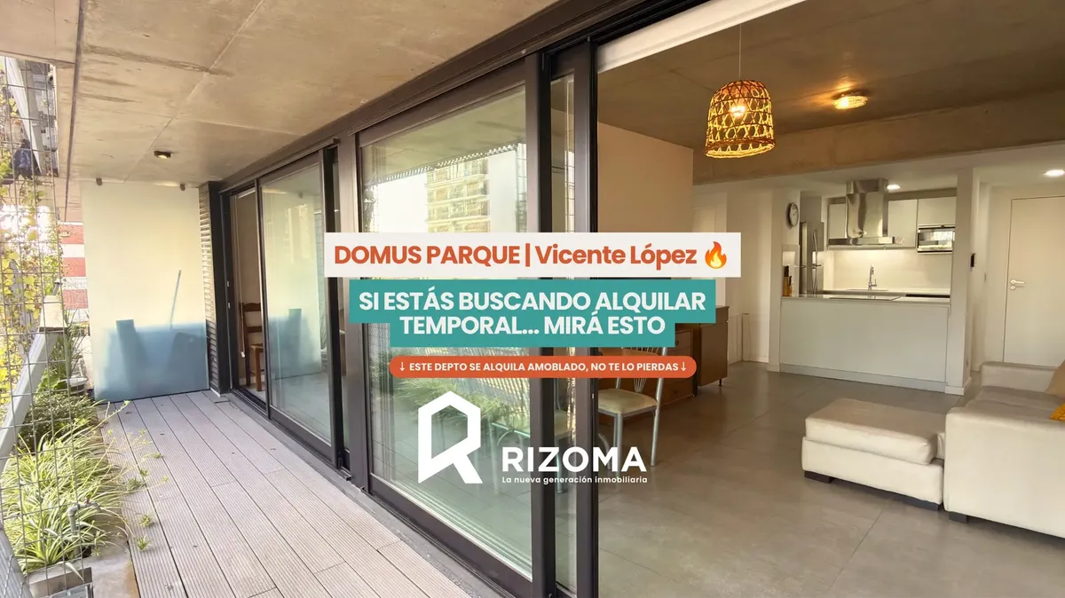 Alquiler Temporario 2 Ambientes Amoblado Con Cochera En Domus Parque Vicente López