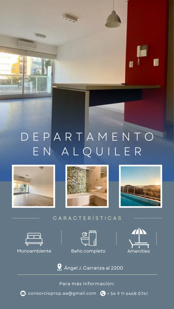 Departamento En Alquiler En Palermo Hollywood - Monoambiente