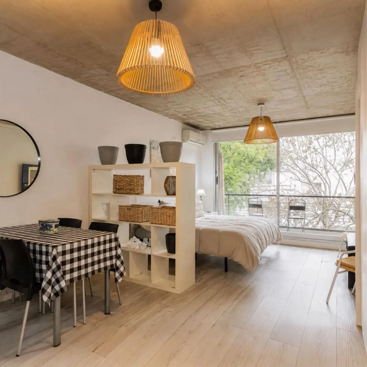 Furnished studio with balcony