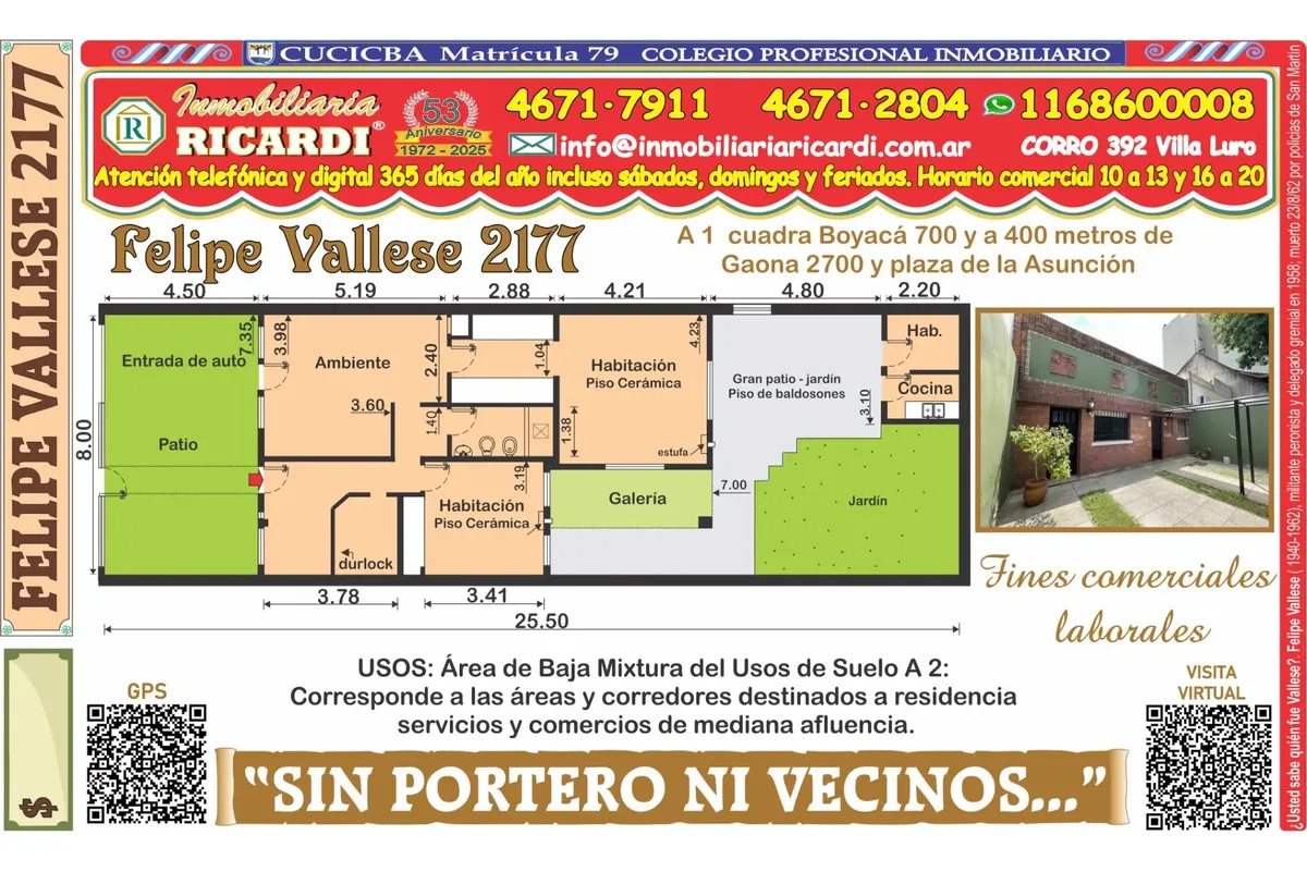 Casa térrea com 2 dormitórios e jardim em Flores