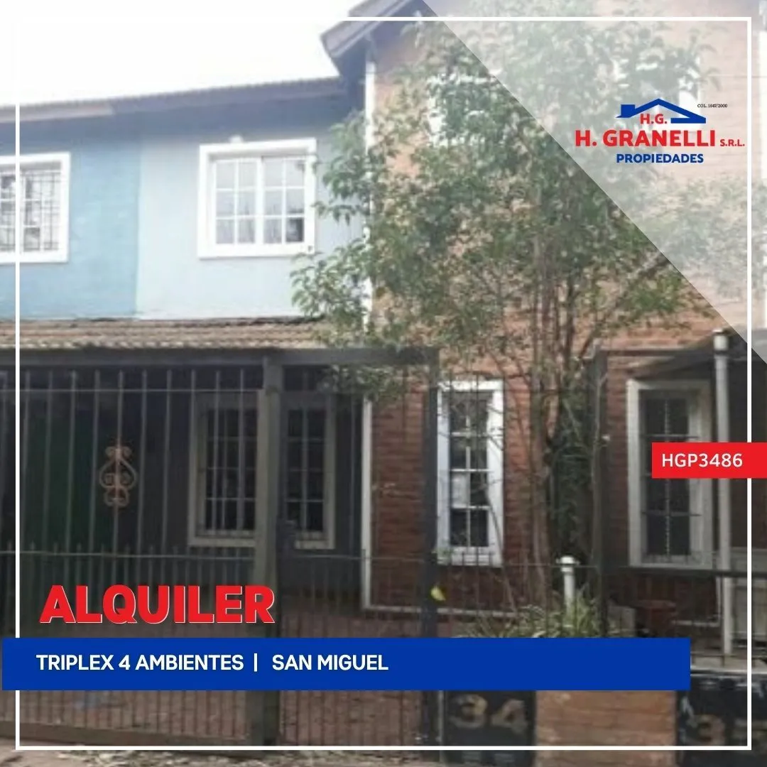 Apartamento duplex de 4 ambientes com 3 dormitórios em José C. Paz