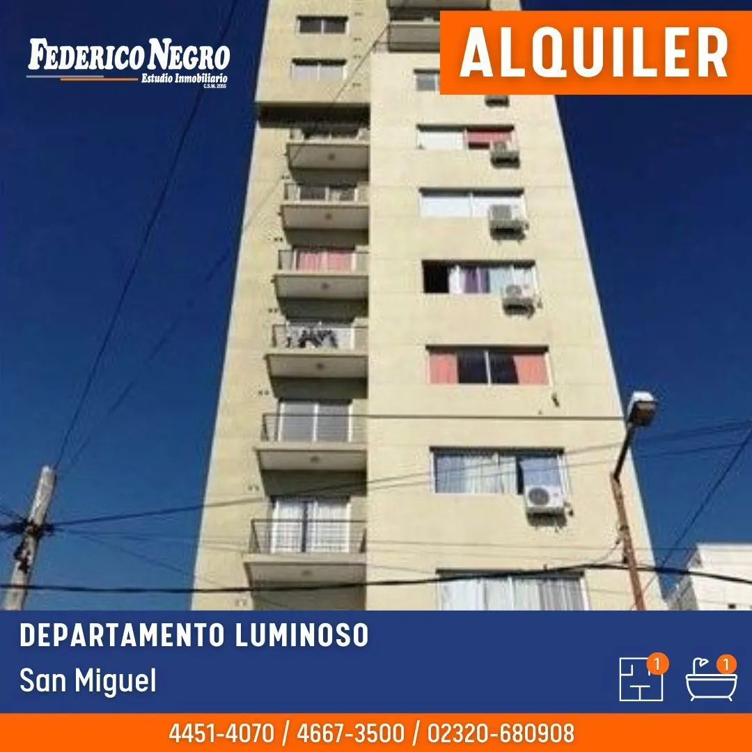 Monoambiente en alquiler en San Miguel