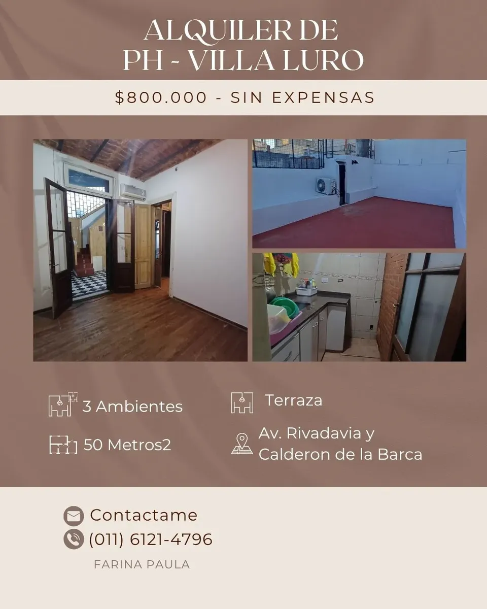 PH de 3 ambientes con terraza en Villa Luro
