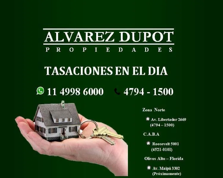 Apartamento de 3 ambientes com dependência em Vicente López