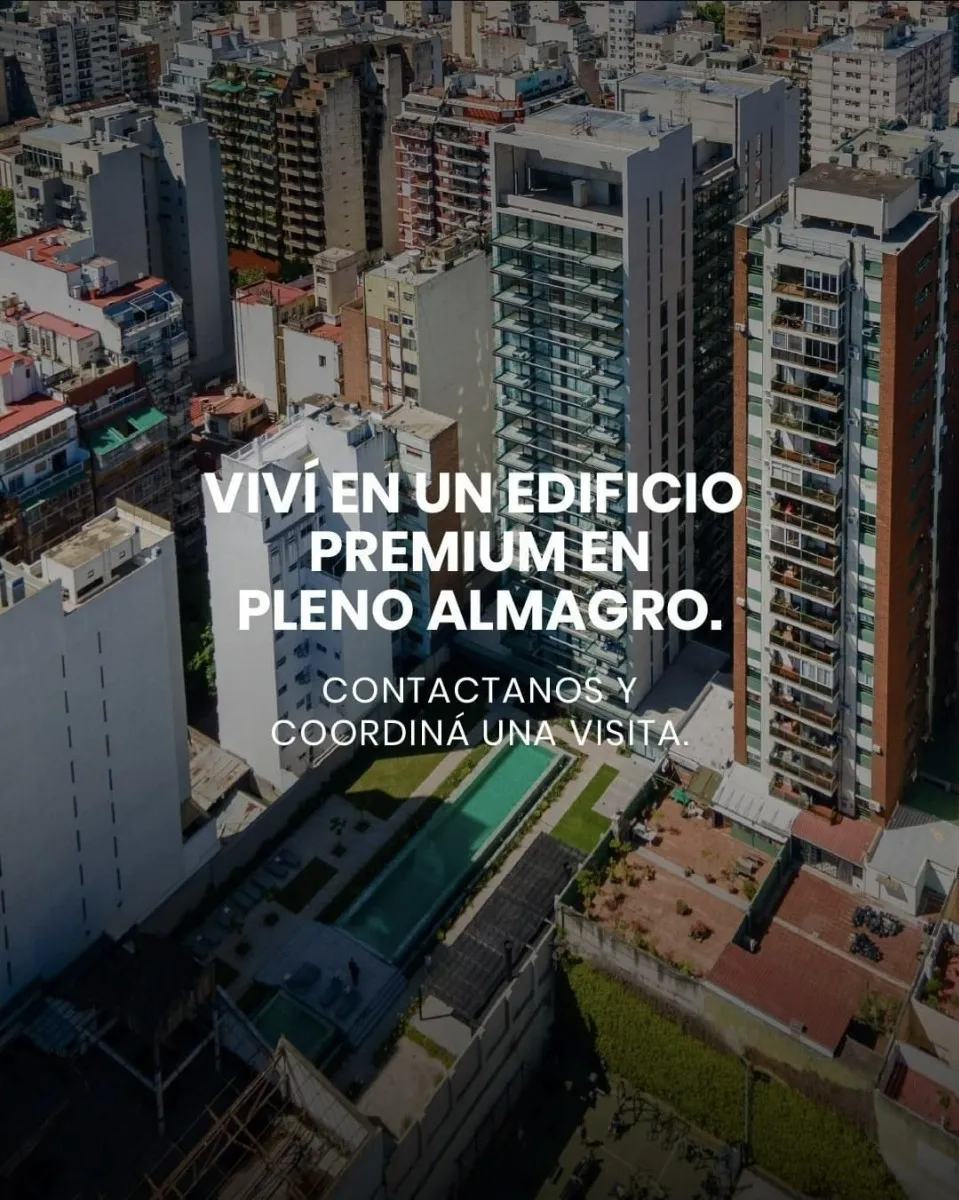 Monoambiente a estrenar de 35 m² en Almagro