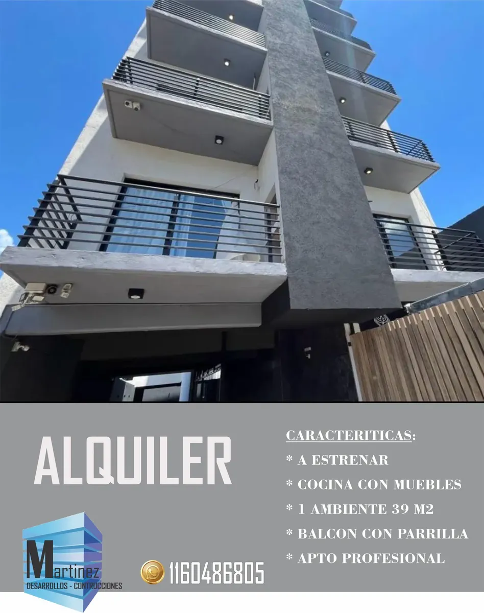 Departamento monoambiente a estrenar en Hurlingham