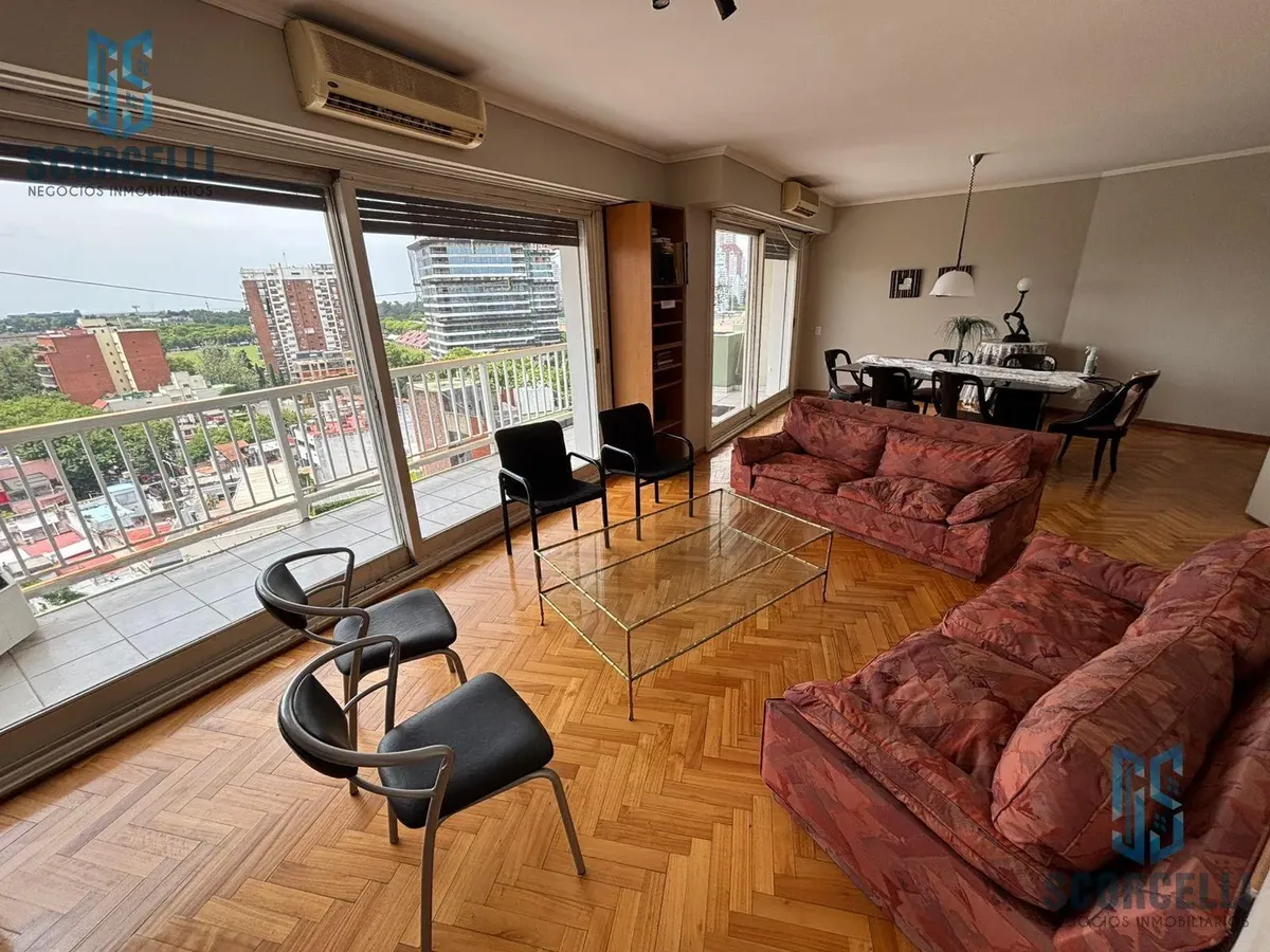 Four-bedroom apartment with terrace balcony and partial Río de la Plata view in Palermo