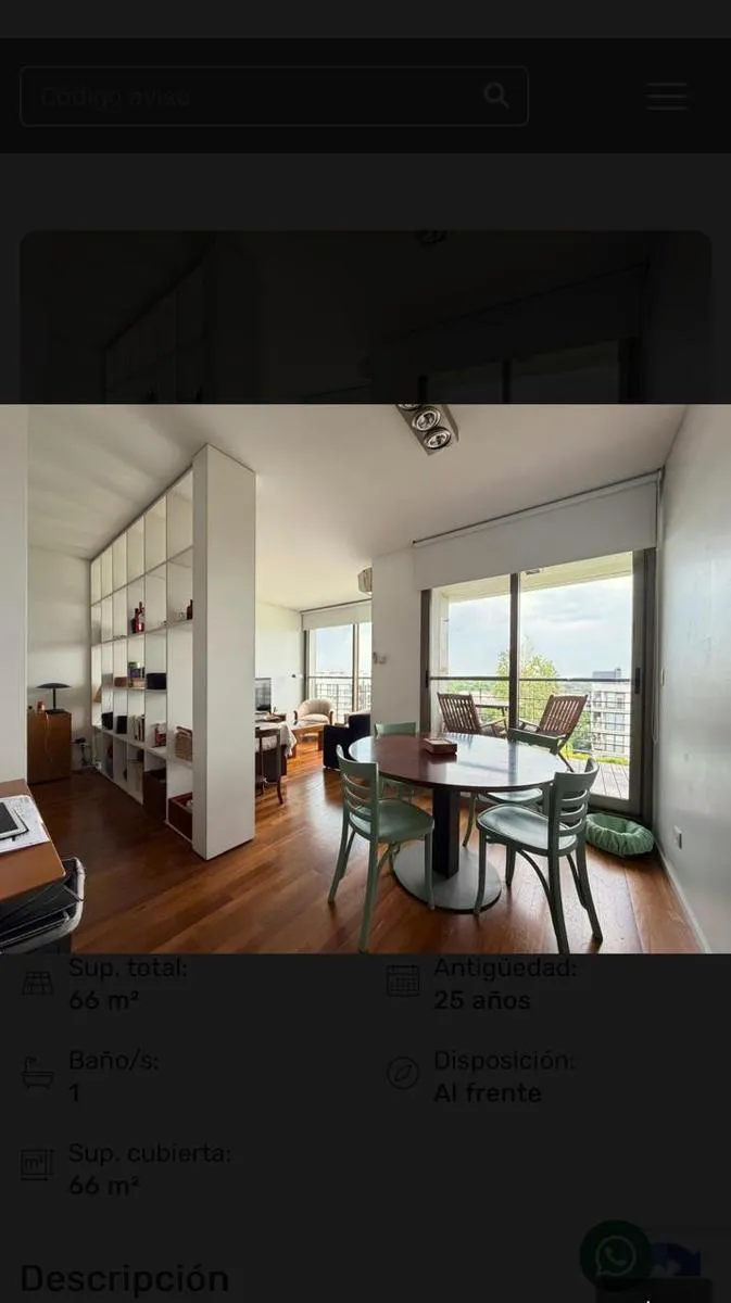 Monoambiente con balcón en Arboris Las Lomas, San Isidro