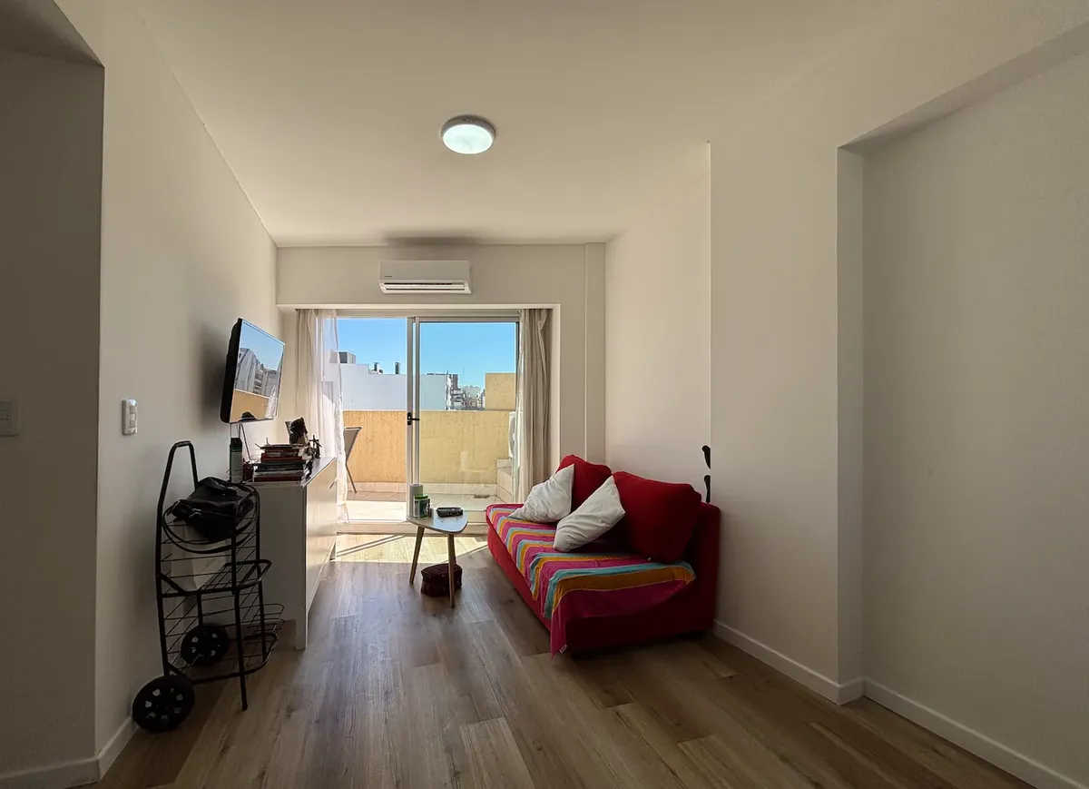 Apartamento mobiliado de dois ambientes em Palermo com varanda-terraço de 20 m²