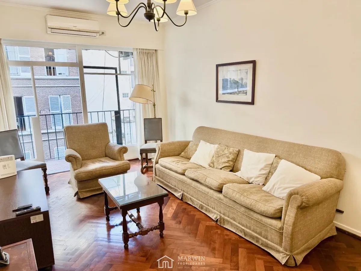 Departamento amoblado de 2 ambientes con balcón al frente en Retiro