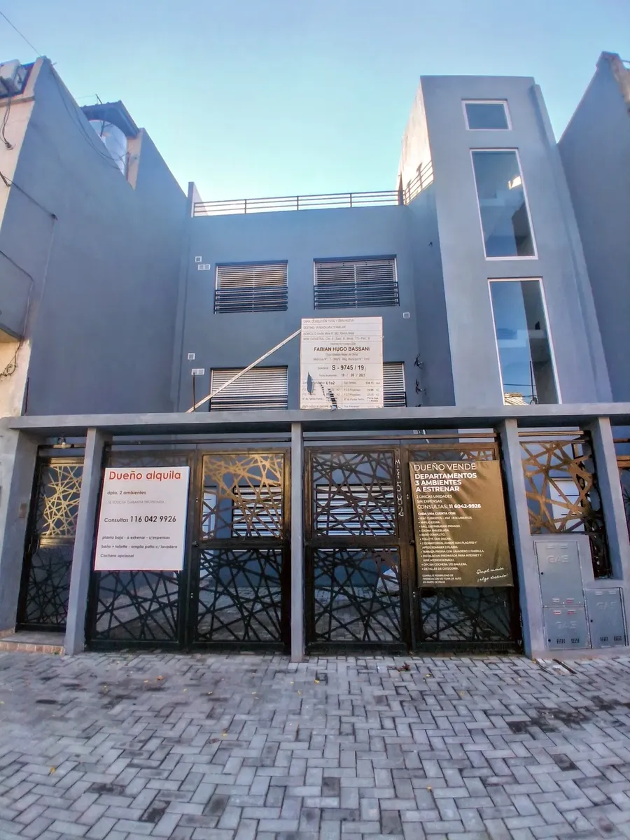 Departamento de 3 ambientes a estrenar en La Matanza