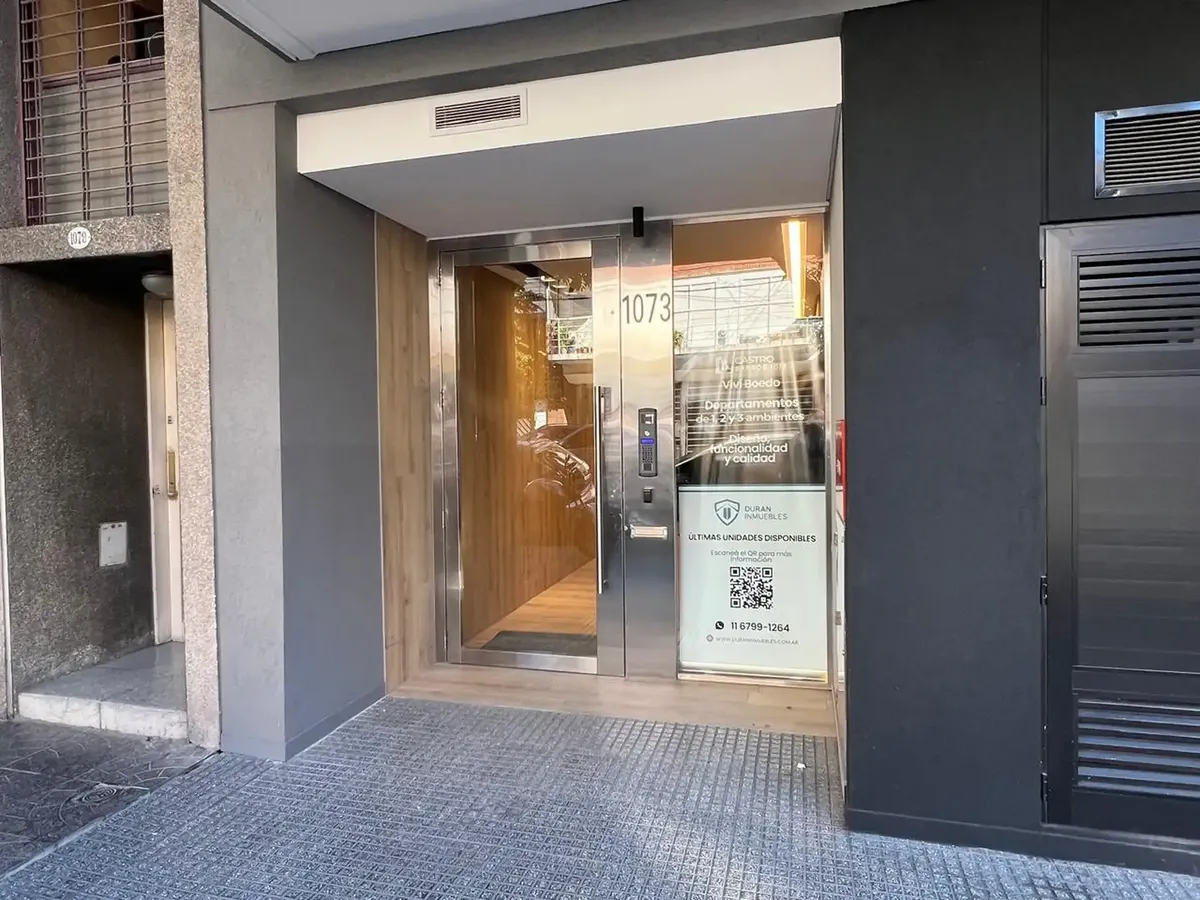 Новая квартира с 1 спальней, балконом в Boedo