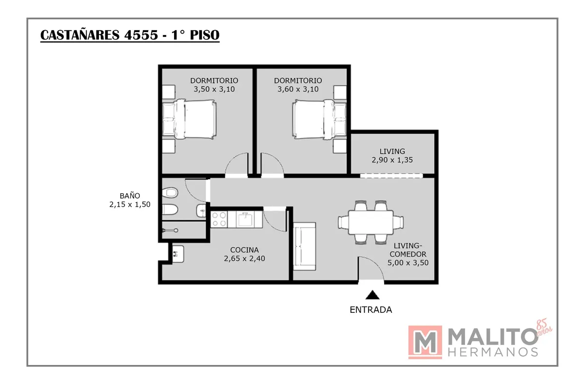 Two-bedroom apartment in Villa Lugano
