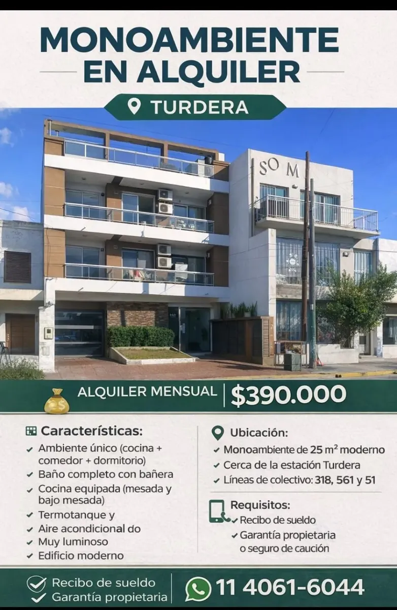 Квартира-студия для 1–2 человек в Lomas de Zamora
