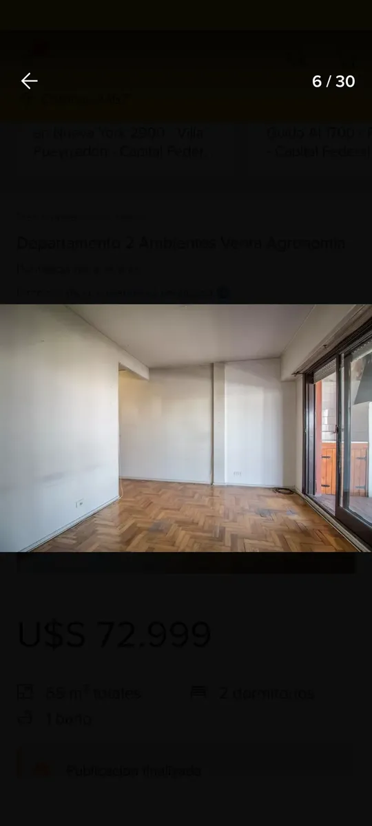 Departamento 2 Ambientes Con Balcon Aterrazado En Agronomia