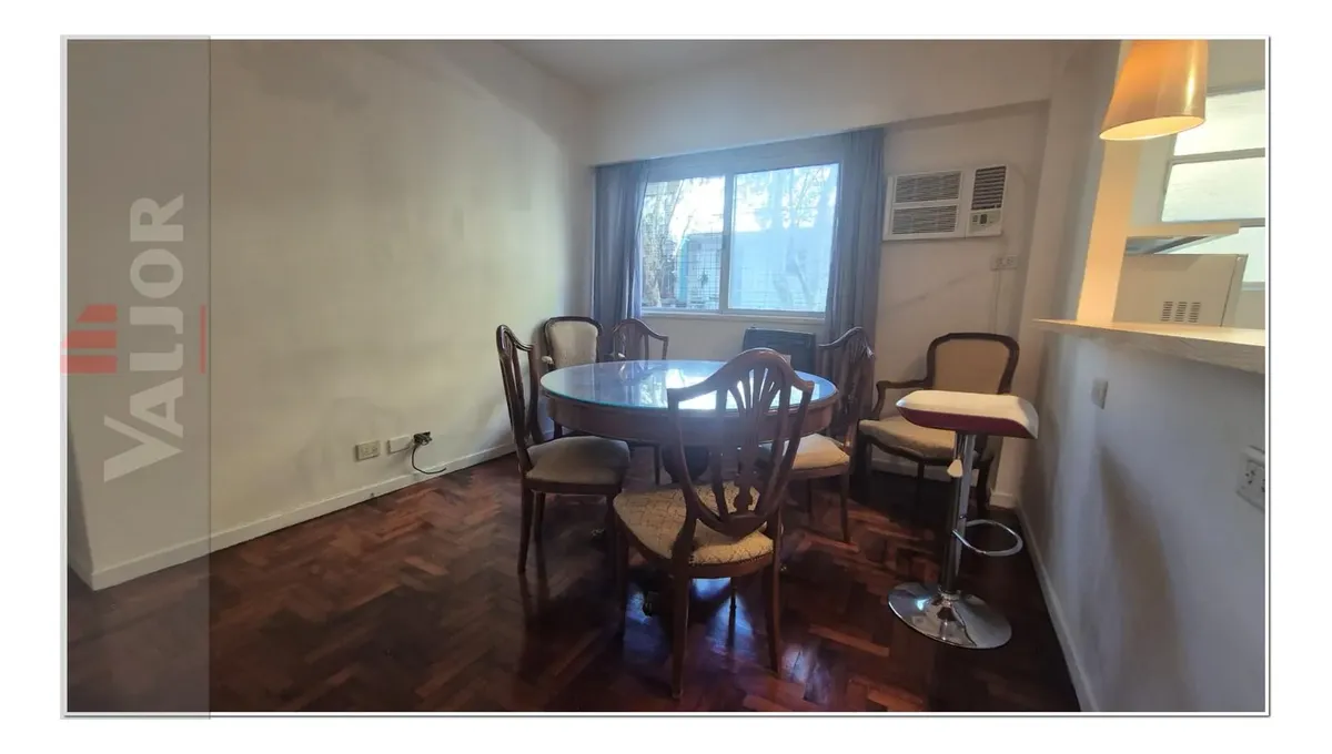 Departamento 2 Ambientes + Escritorio Con Muebles
