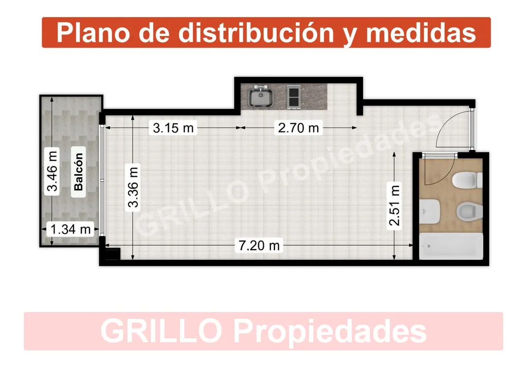 Av Olivera 58. En Piso 2. Departamento Monoambiente Divisible. A Estrenar. Con Balcón. Al Frente