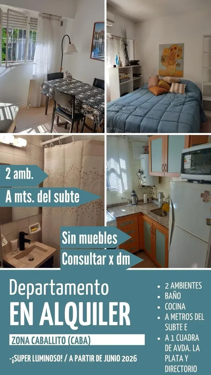 Departamento 2 Ambientes Excelente Ubicacion En Caballito