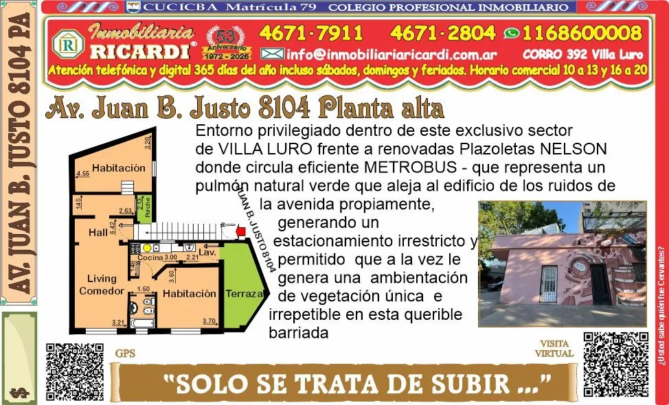 Solo Se Trata De Subir. Ph 1º Piso 3 Amb S/exp
