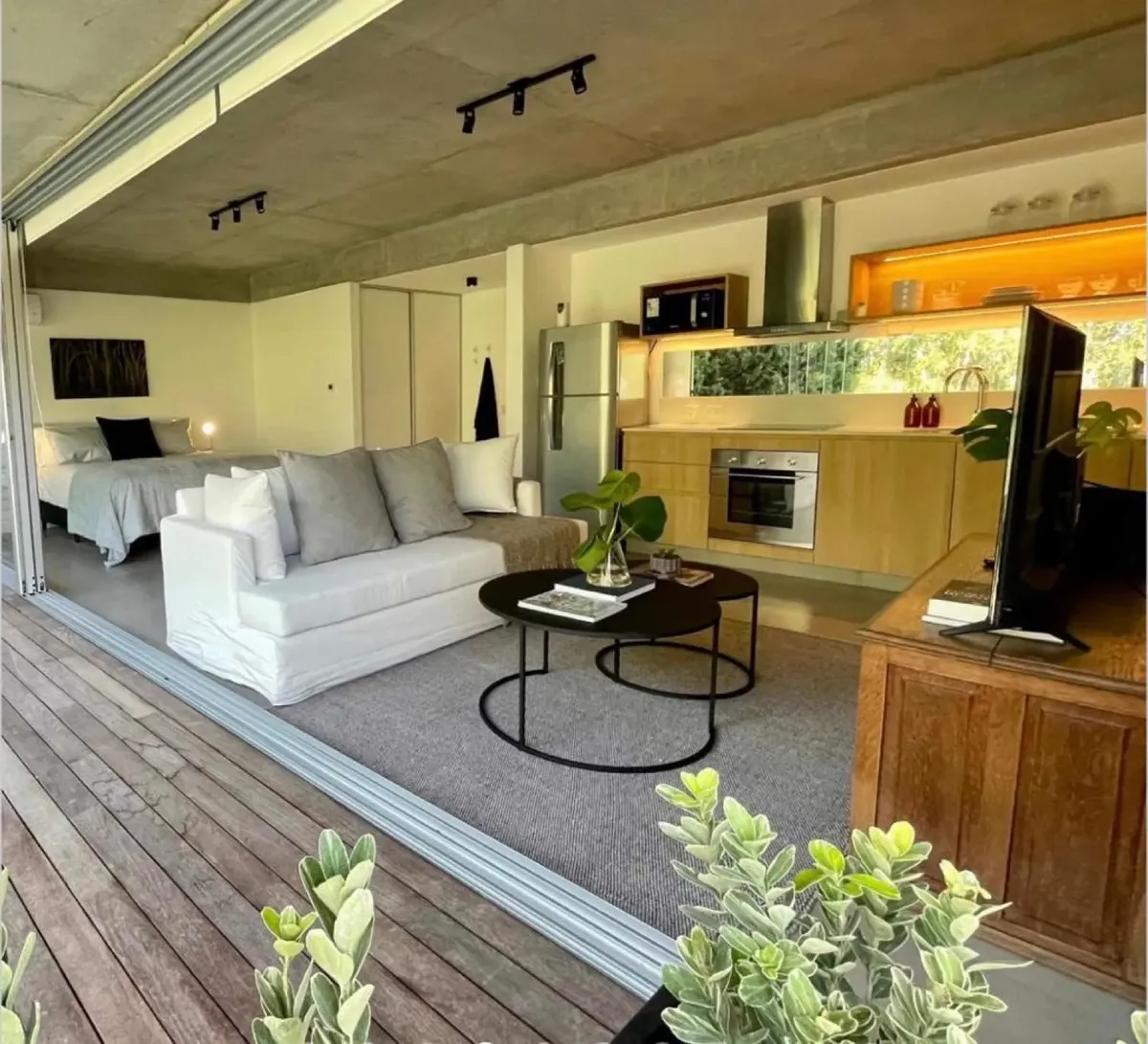 Studio with terrace balcony