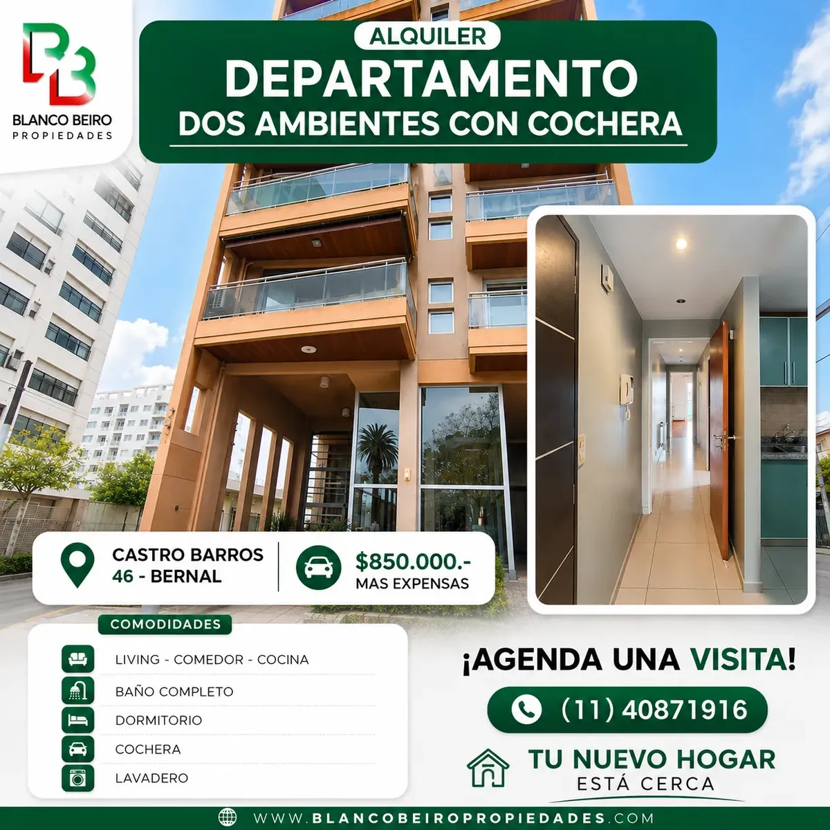 2-room apartment with parking