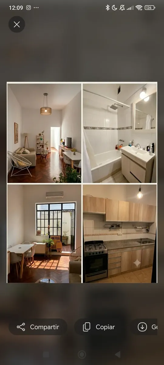 2-room unit with patio and equipped kitchen