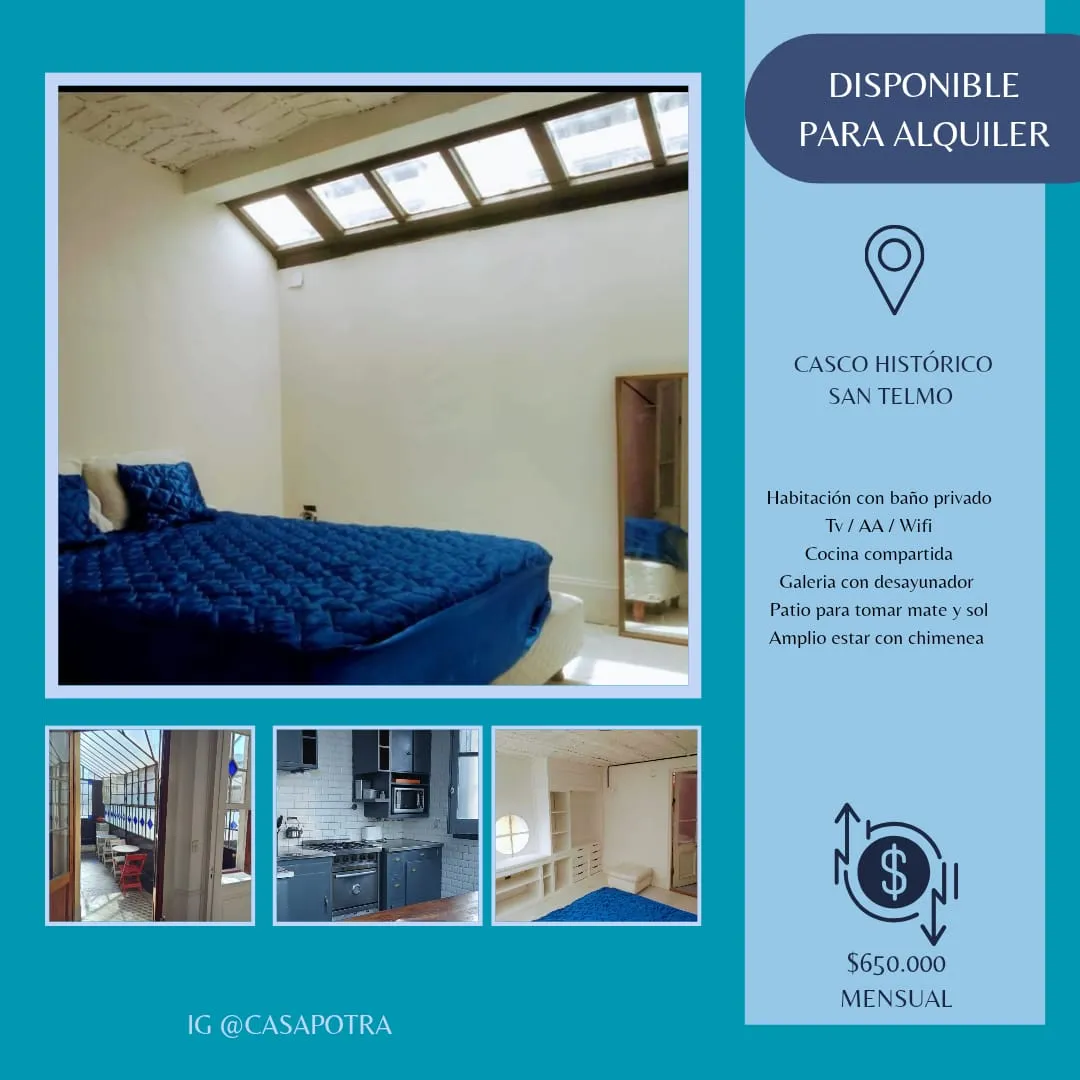 Habitación en PH con baño privado