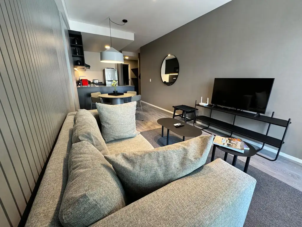 Apartment with balcony and king bed