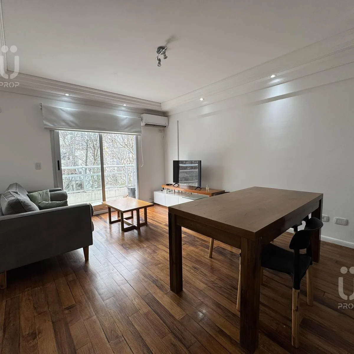 Furnished apartment with long balcony