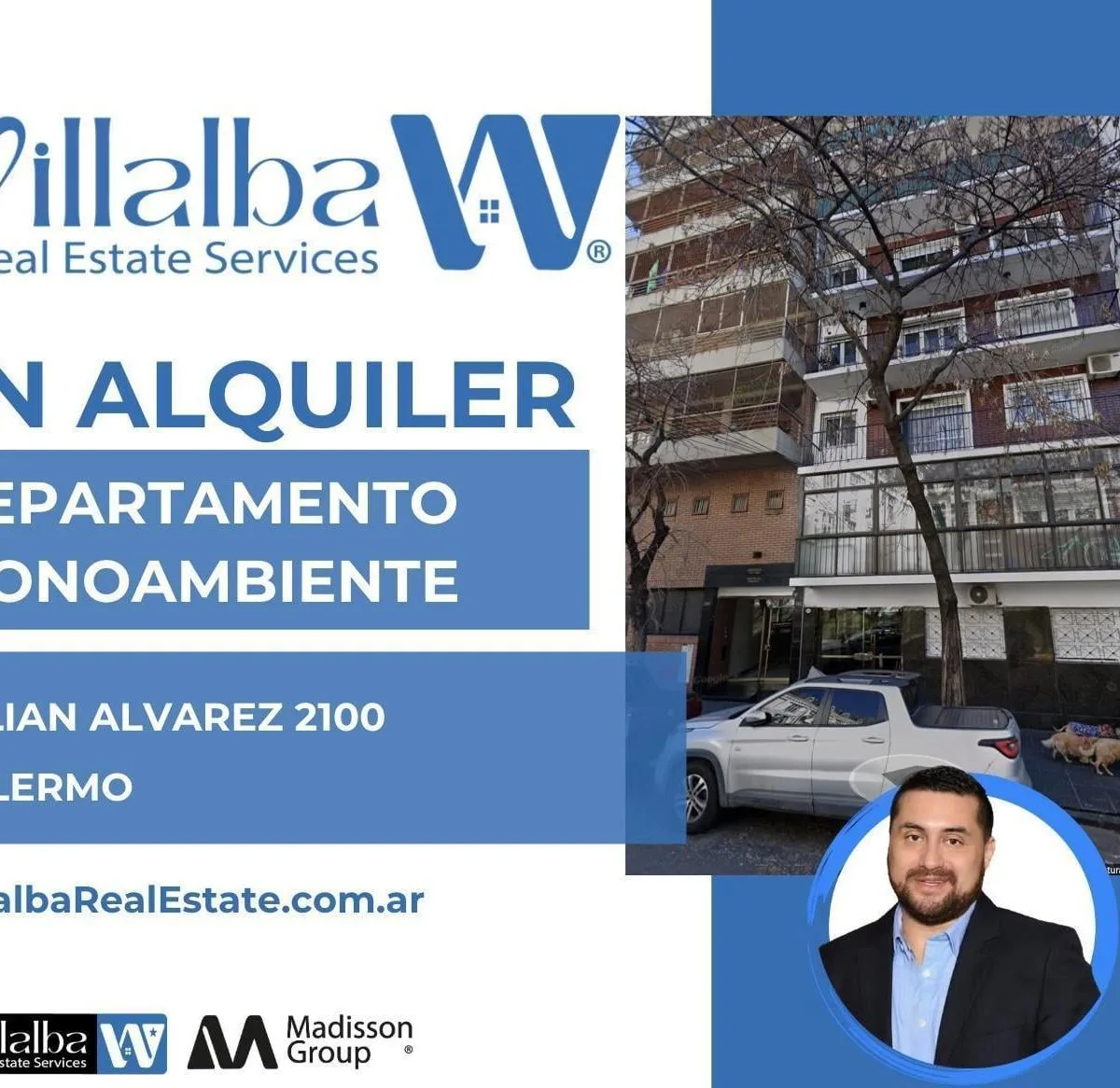Excelente Monoambiente en Alquiler en Palermo | Muy Luminoso y Funcional | 23 m&sup2;