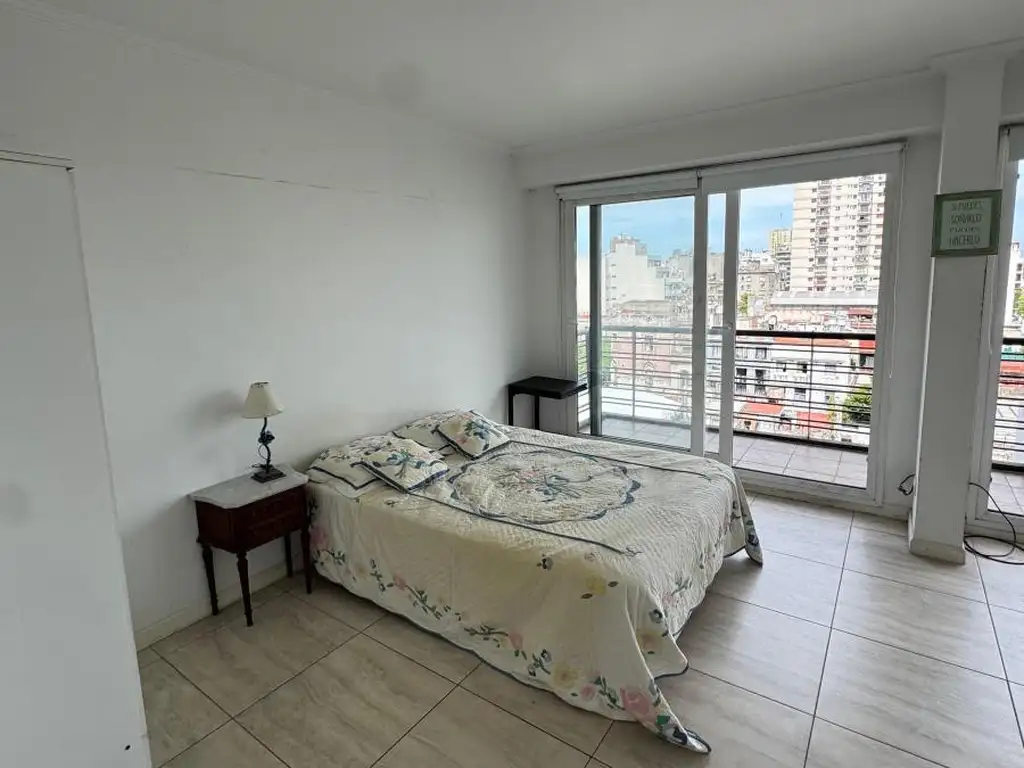 Studio with balcony and amenities